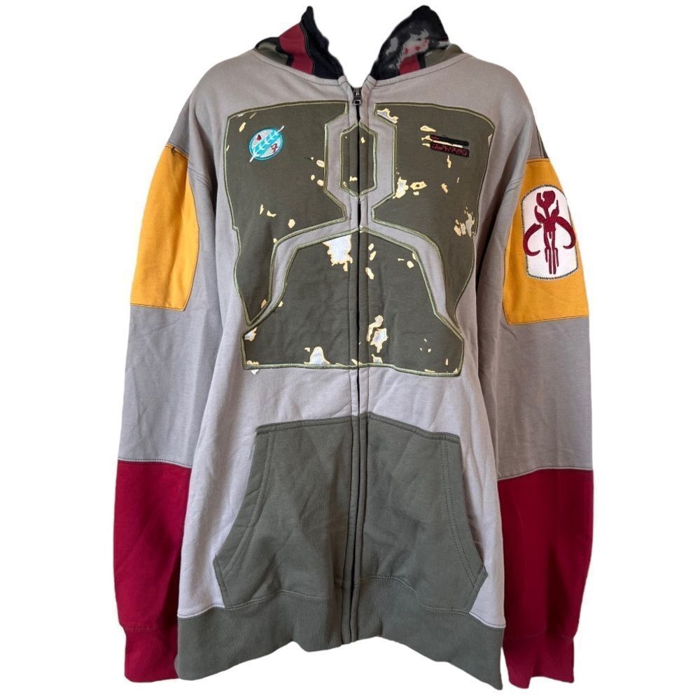 Star Wars Boba Fett Hoodie - Green, Gray, Red, Yellow